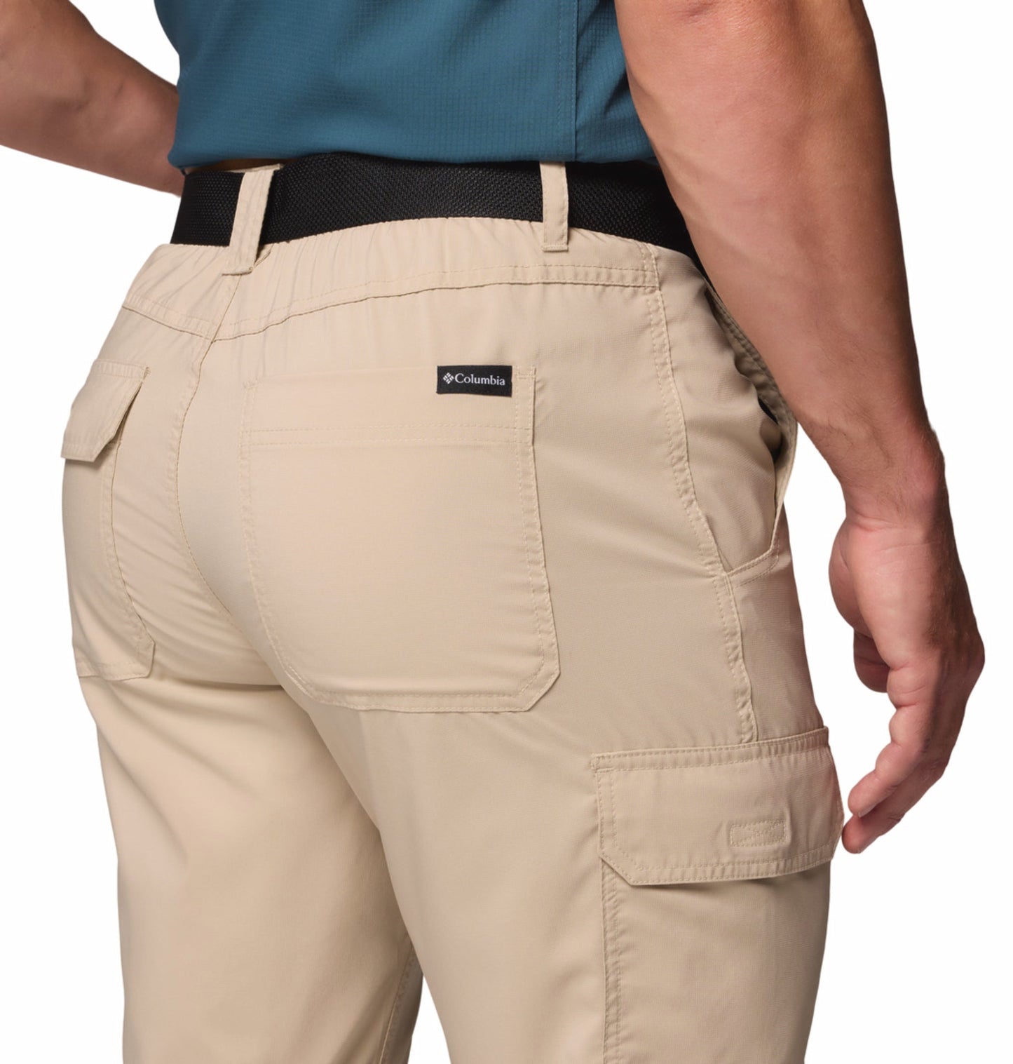 men beige omni shade silver ridge utility pant plus size