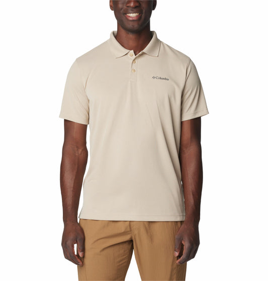 Columbia Mens Beige Omni-Wick Utilizer Polo Tshirt