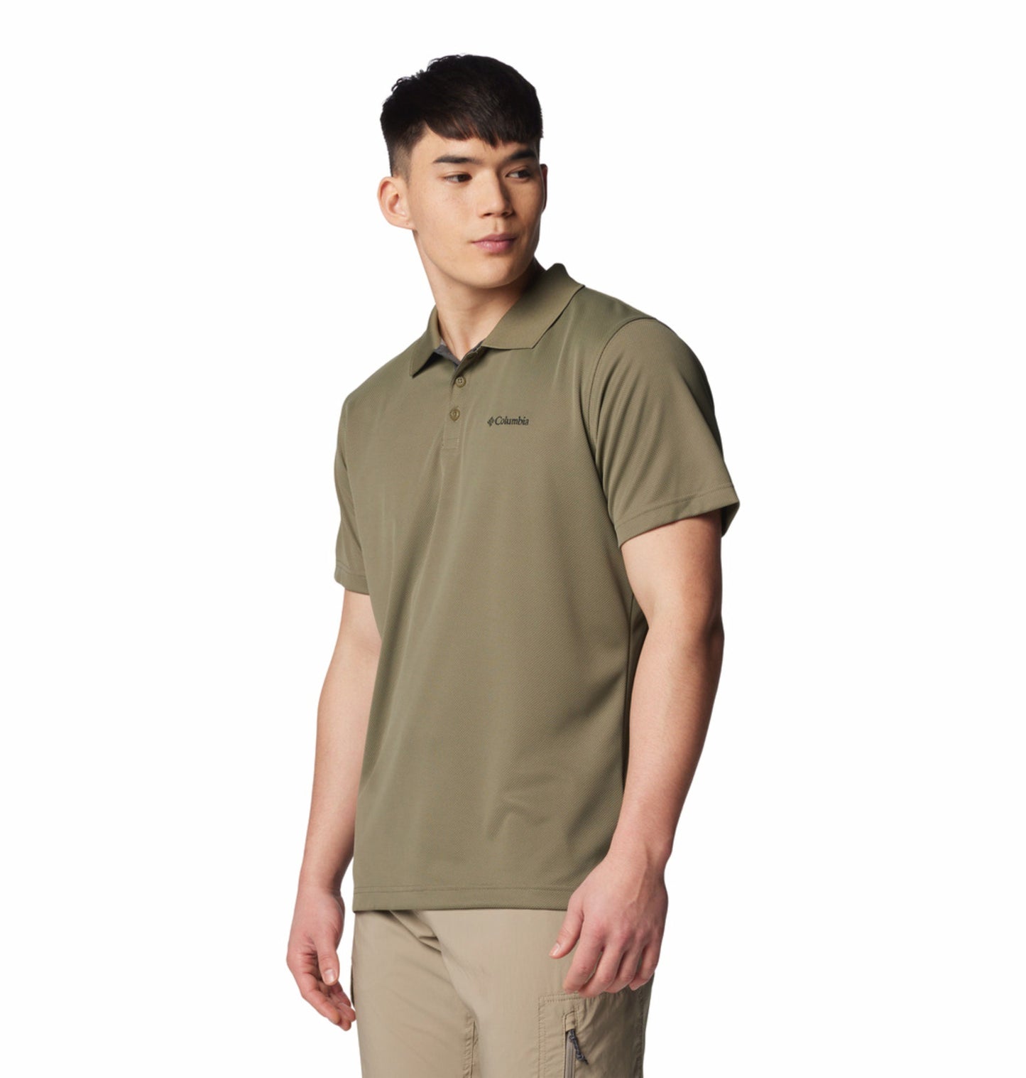 Columbia Men's Olive Green Omni-Shade Utilizer Polo Shirt Sun Protection