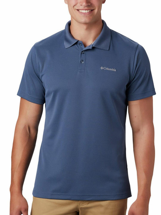 Columbia Men Navy Blue Utilizer Polo T-Shirt