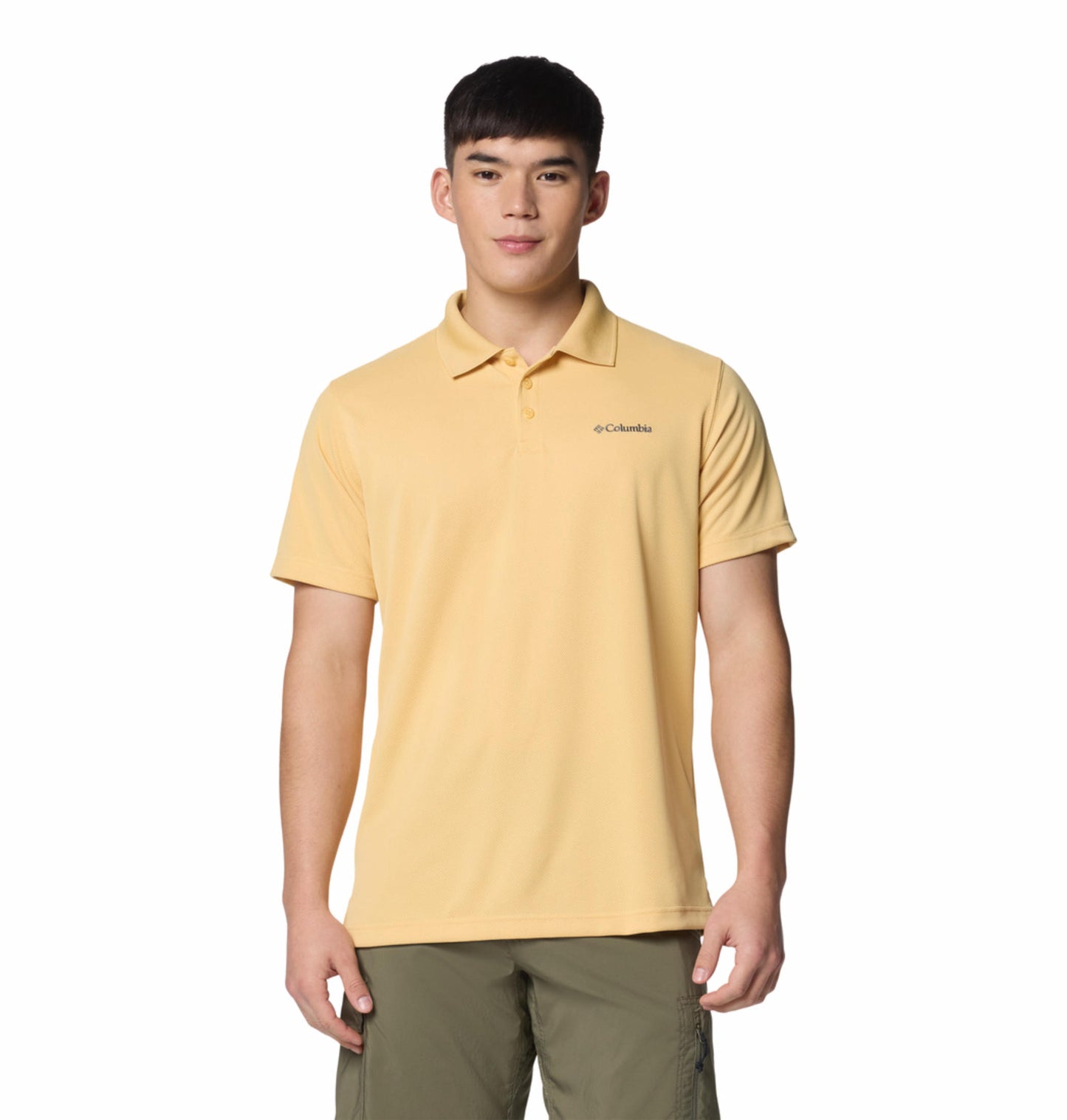 Columbia Mens Yellow Omni-Wick Utilizer Polo Tshirt