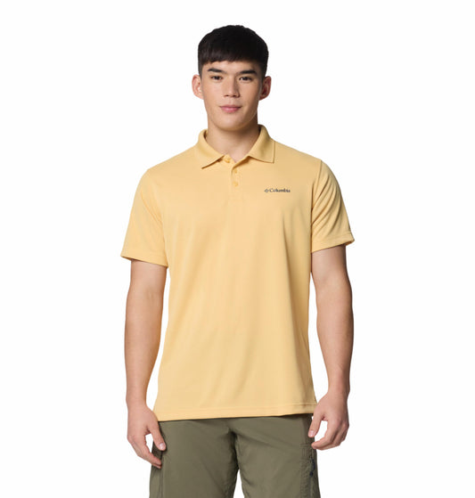 Columbia Mens Yellow Omni-Wick Utilizer Polo Tshirt