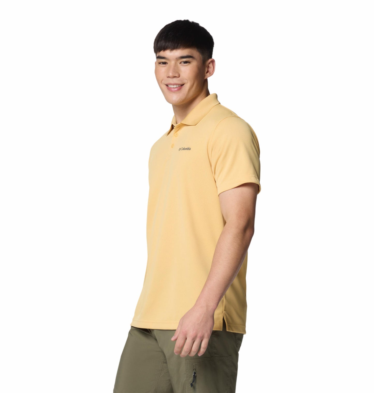 Columbia Mens Yellow Omni-Wick Utilizer Polo Tshirt