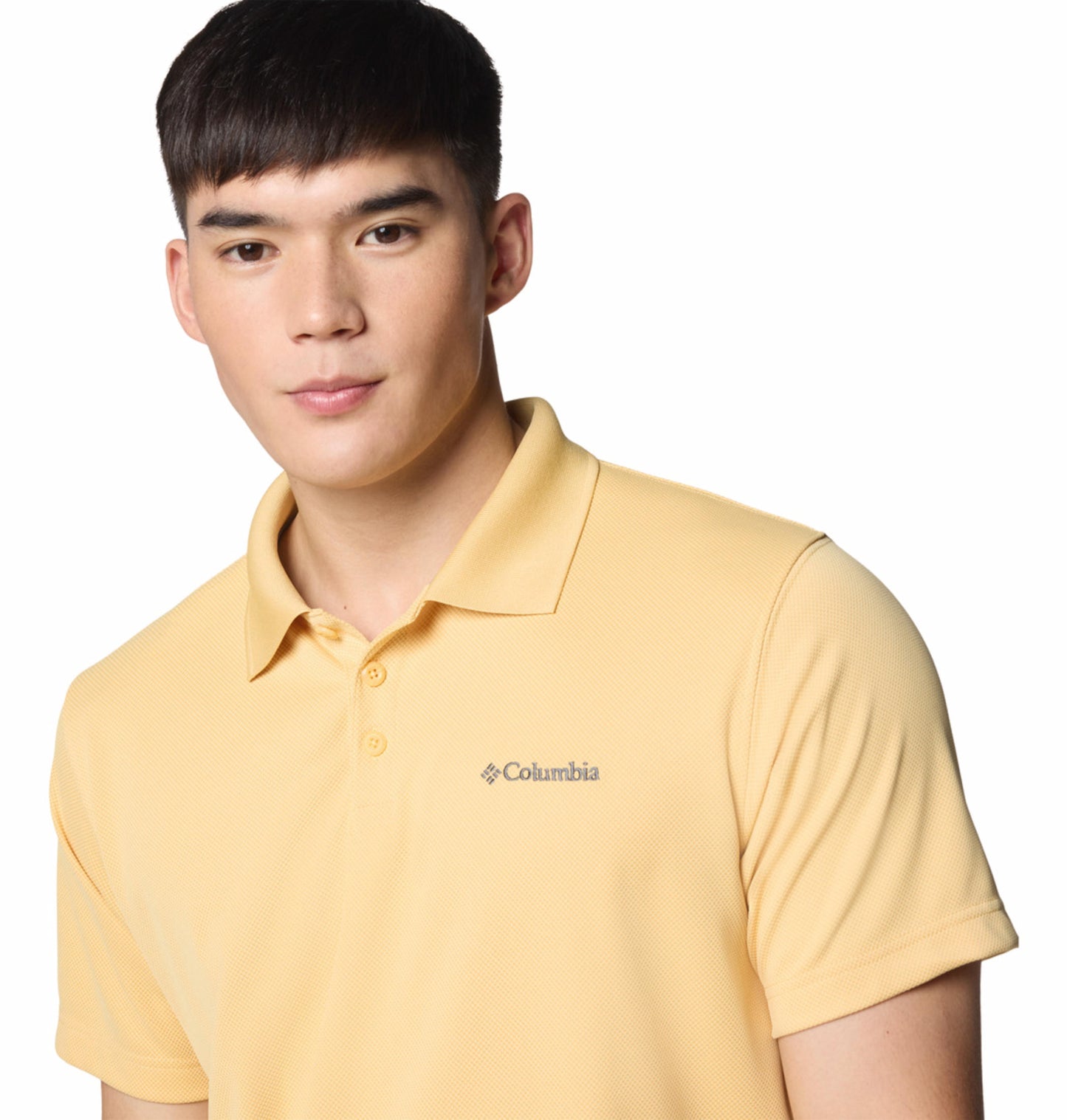 Columbia Mens Yellow Omni-Wick Utilizer Polo Tshirt