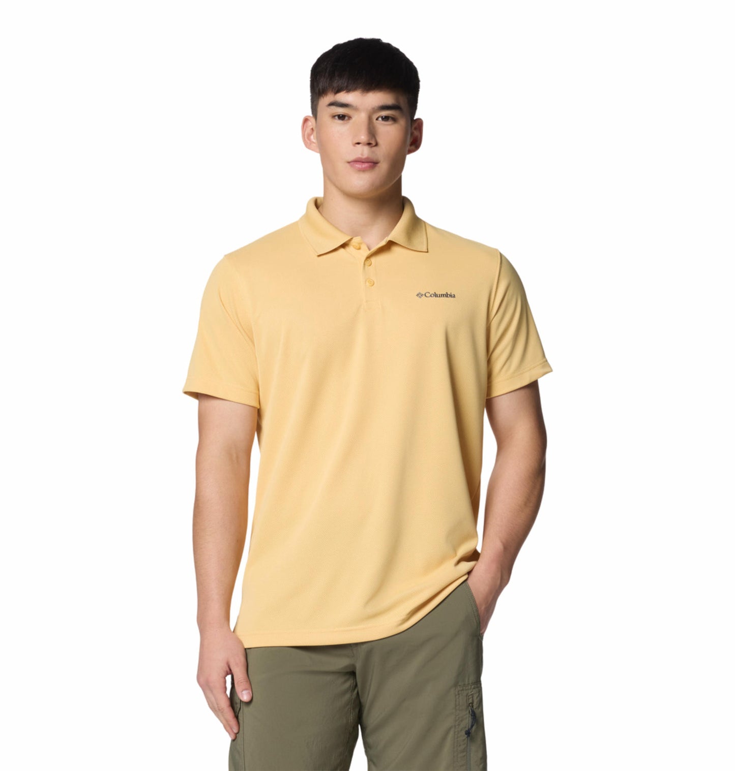 Columbia Mens Yellow Omni-Wick Utilizer Polo Tshirt
