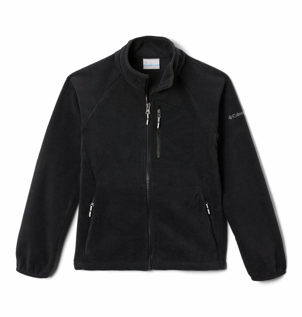 Columbia Kids Unisex Black Fast Trek III Fleece Full Zip Fleece Jacket
