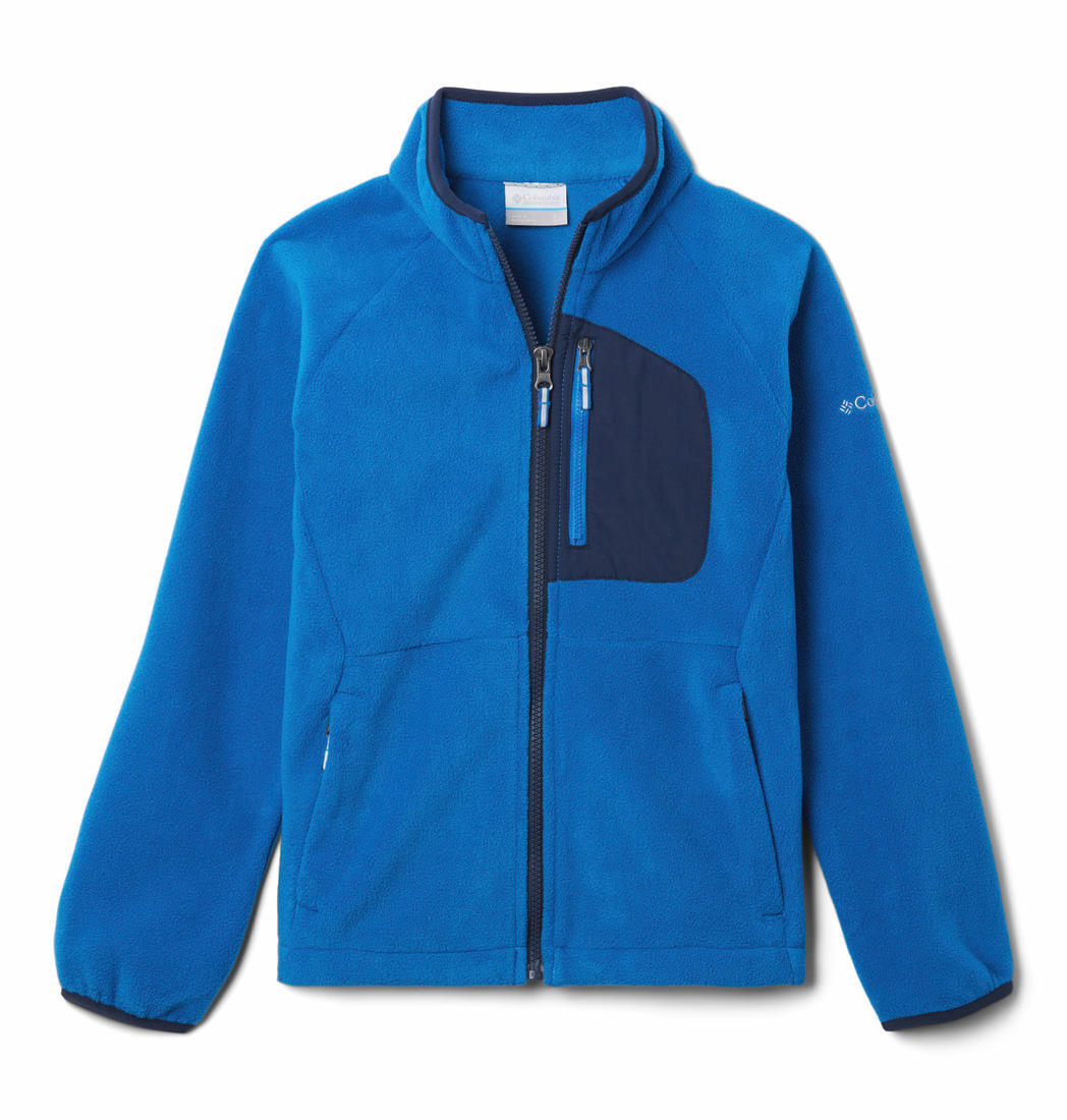 Columbia Kids Unisex Blue Fast Trek III Fleece Full Zip Fleece Jacket