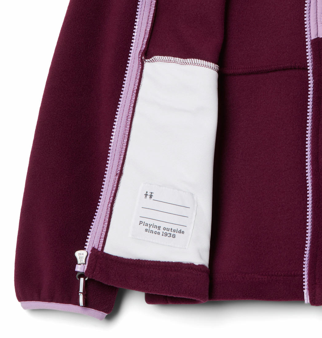 Columbia Kids Unisex Purple Fast Trek III Full Zip Fleece Top