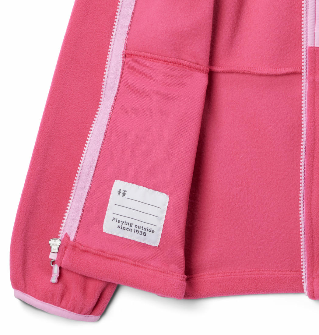 Columbia Kids Unisex Pink Fast Trek III Fleece Full Zip Jacket