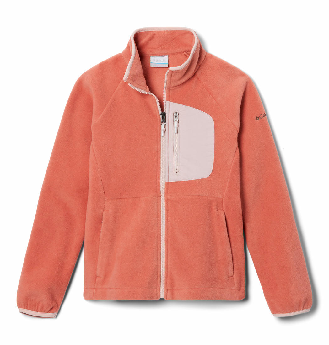 Columbia Kids Unisex Peach Fast Trek III Full Zip Fleece Top