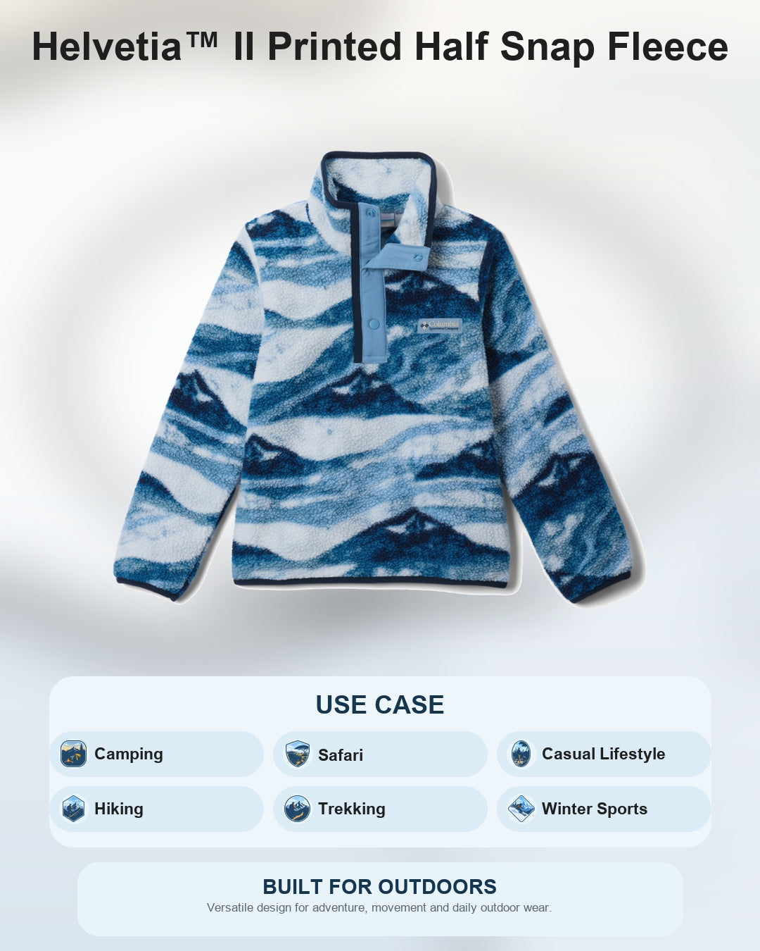 kids unisex blue helvetia ii pullover