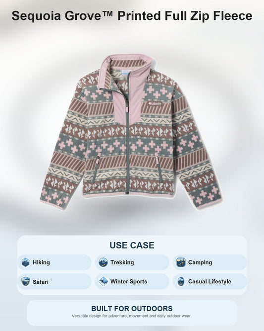 kids unisex brown sequoia grove fleece jacket