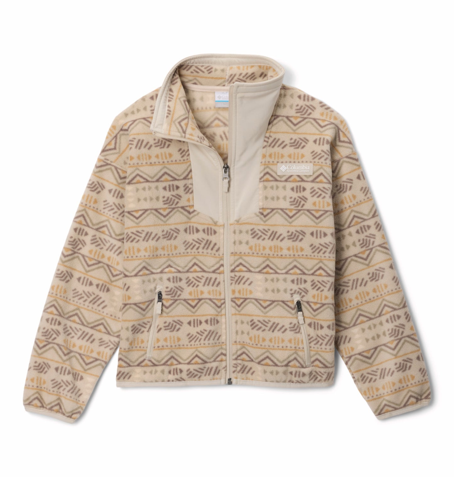 Columbia Kids Unisex Beige Sequoia Grove Printed Fleece Jacket