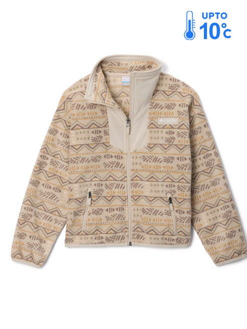 Columbia Kids Unisex Beige Sequoia Grove Printed Fleece Jacket
