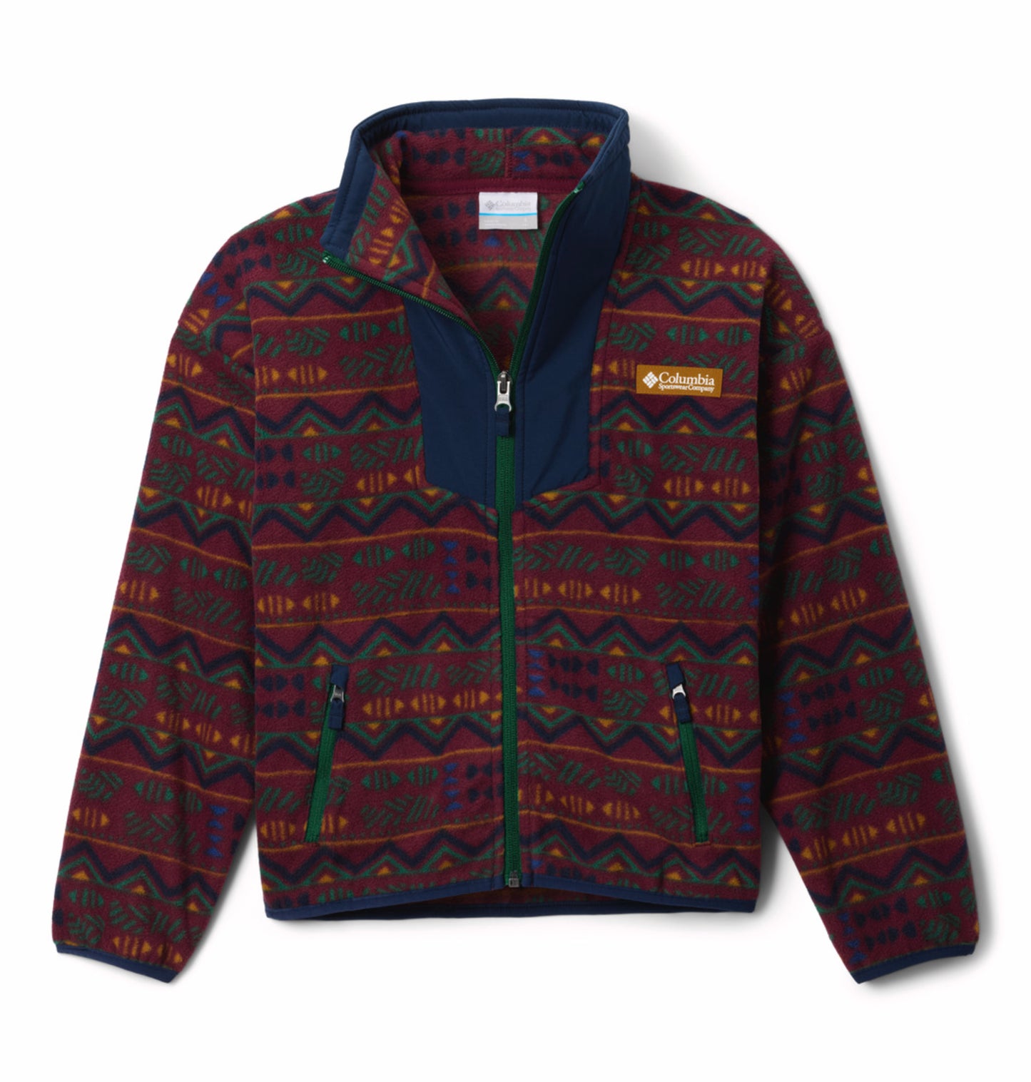Columbia Kids Unisex Red Sequoia Grove Printed Fleece Jacket