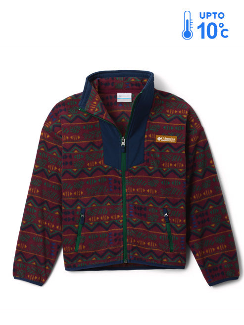 Columbia Kids Unisex Red Sequoia Grove Printed Fleece Jacket