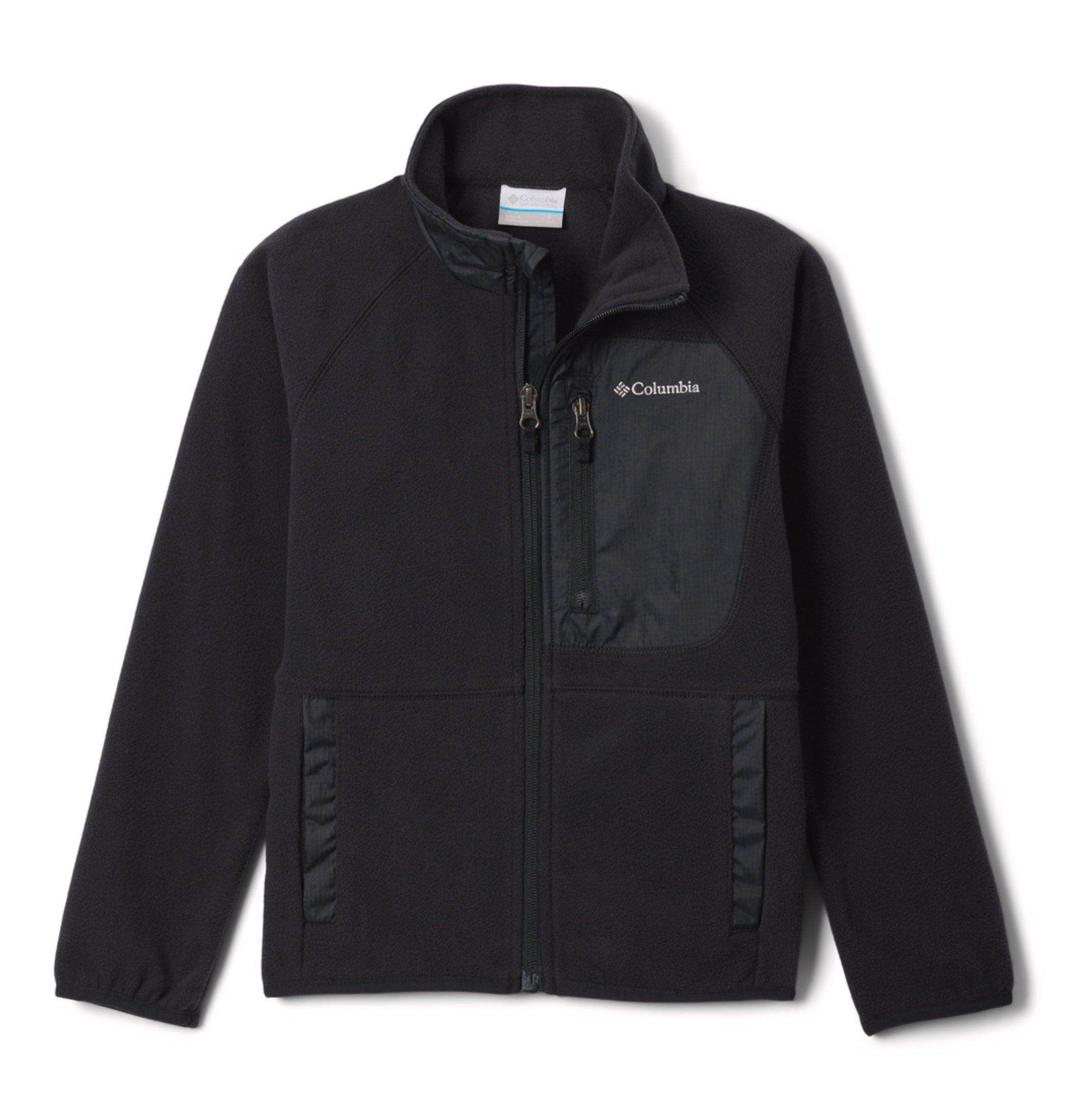 kids unisex black fast trek v fleece jacket