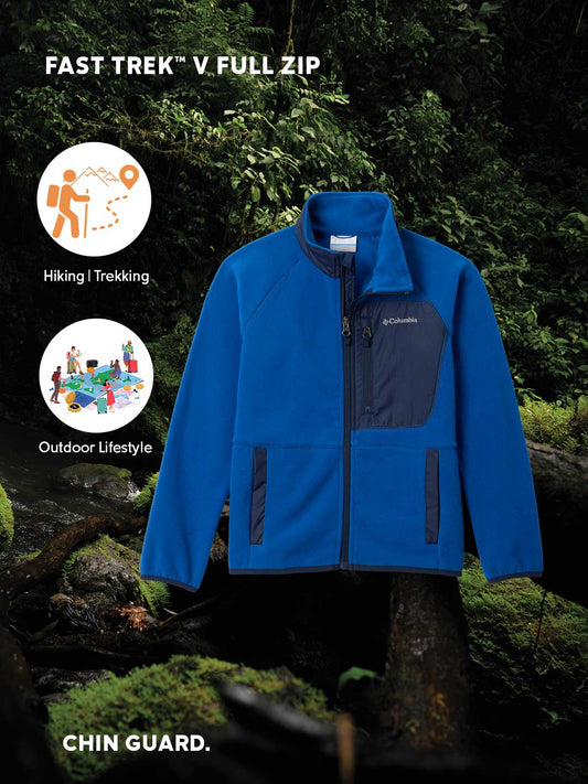 Columbia Kids Unisex Blue Fast Trek V Fleece Jacket