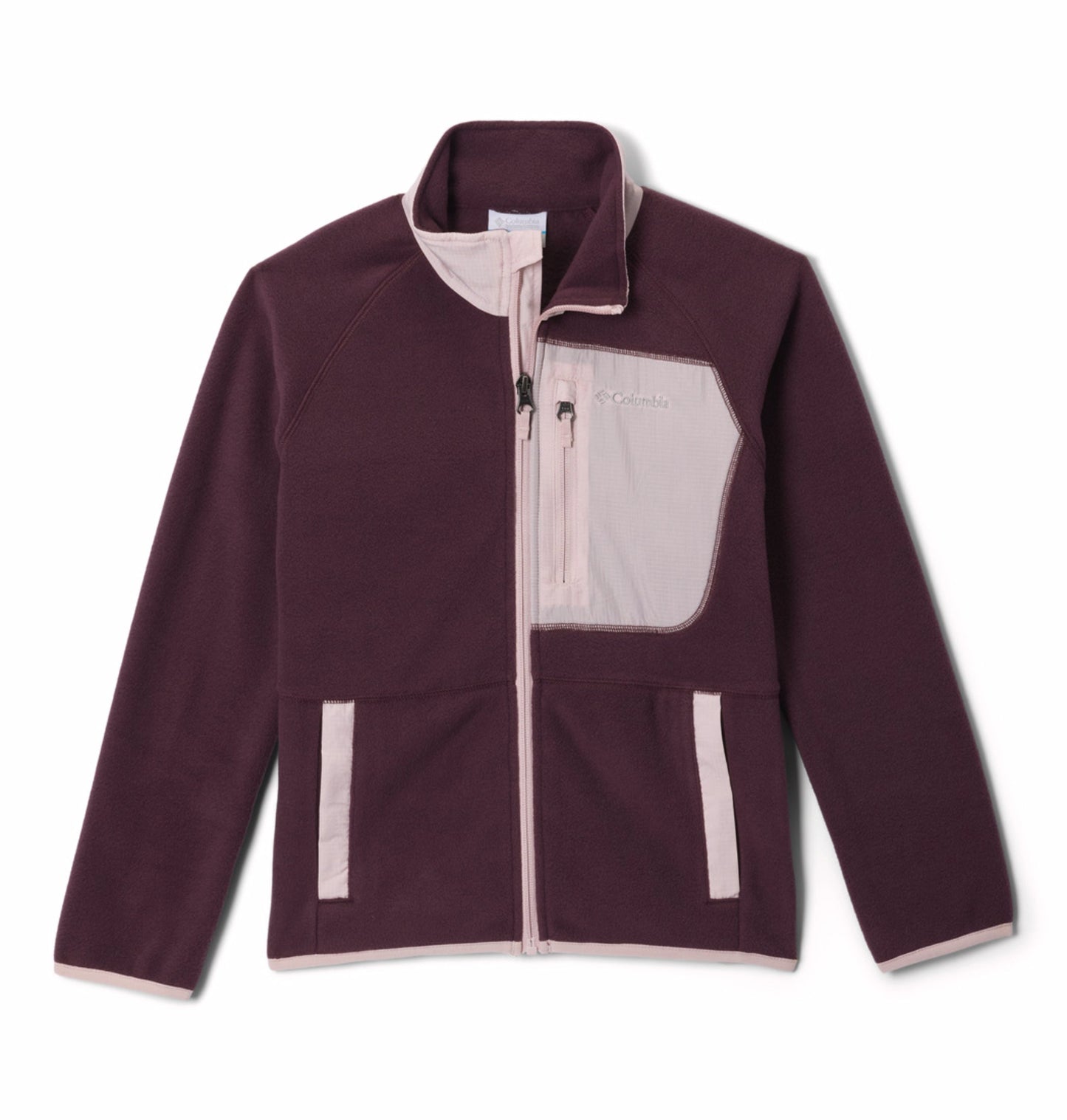 kids unisex red fast trek v fleece jacket