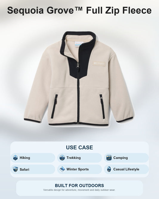 kids unisex beige sequoia grove fleece jacket