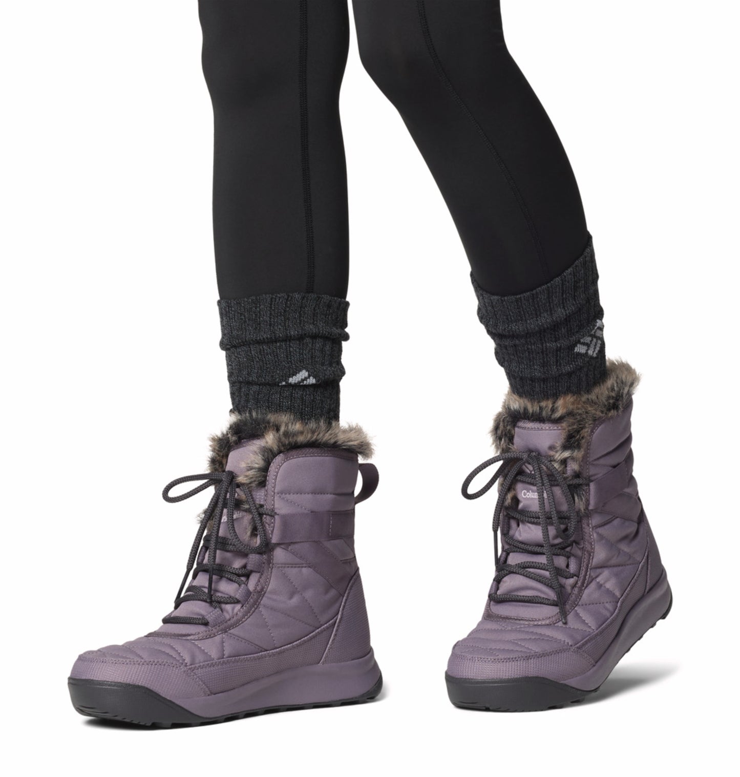 Columbia Women Purple Omni-Heat Reflective Minx Shorty IV High Shoes