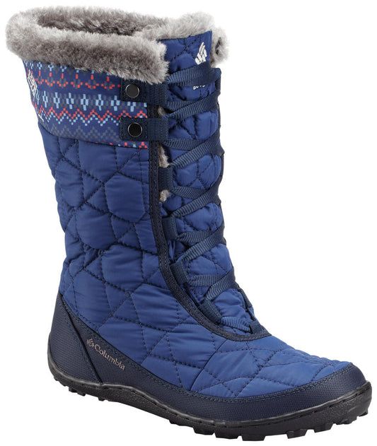 Columbia Women Blue MINX MID II OMNI-HEAT PRINT Water Resistant Shoes