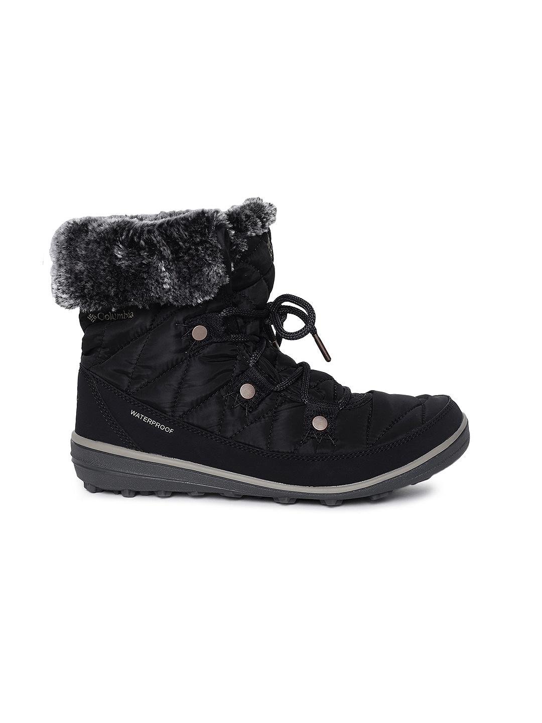 Columbia Women Black HEAVENLY SHORTY OMNI-HEAT Water Resistant Shoes