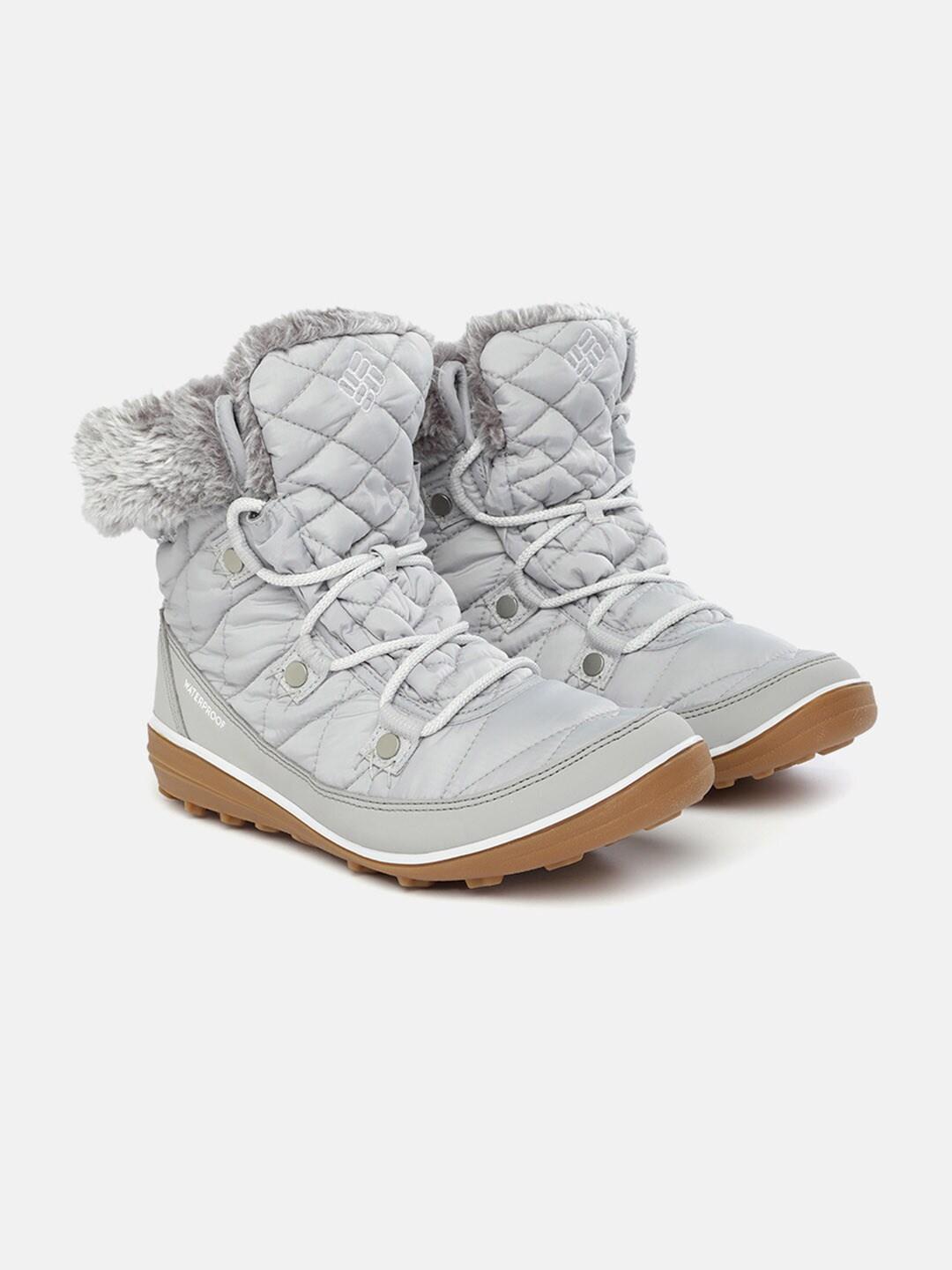 Columbia Women Grey HEAVENLY SHORTY OMNI-HEAT Water Resistant Shoes
