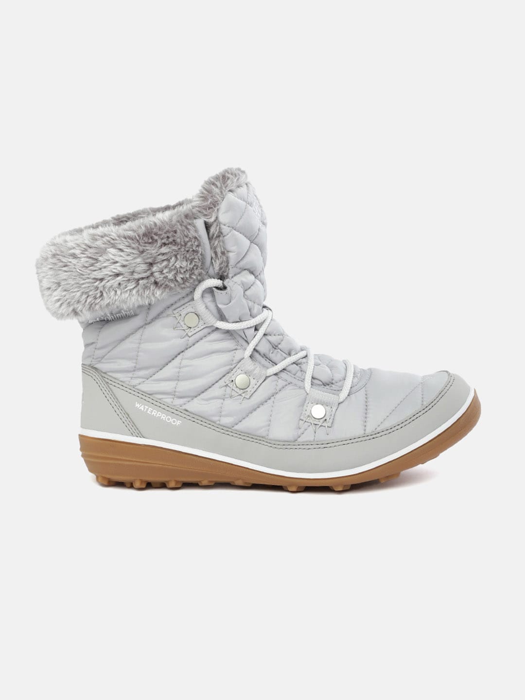 Columbia Women Grey HEAVENLY SHORTY OMNI-HEAT Water Resistant Shoes
