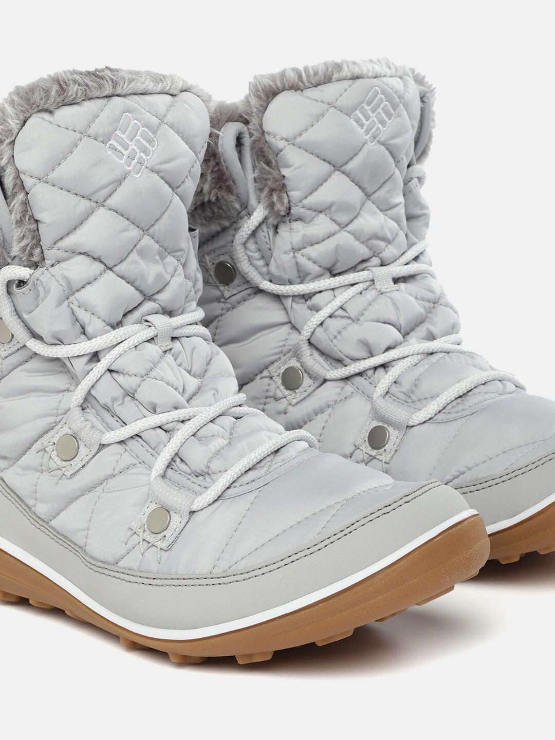 Columbia Women Grey HEAVENLY SHORTY OMNI-HEAT Water Resistant Shoes