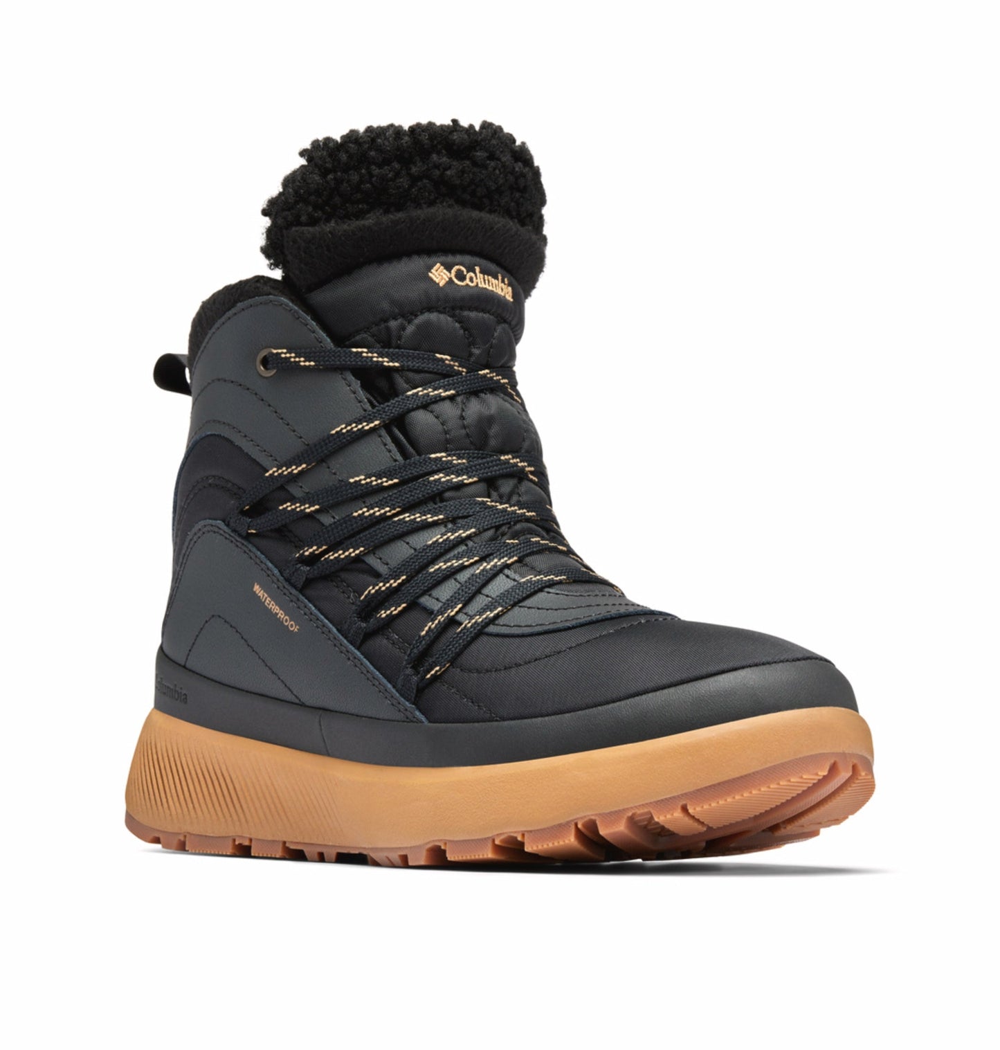 Columbia Women Black Omni-Heat Reflective Red Hills Shoes