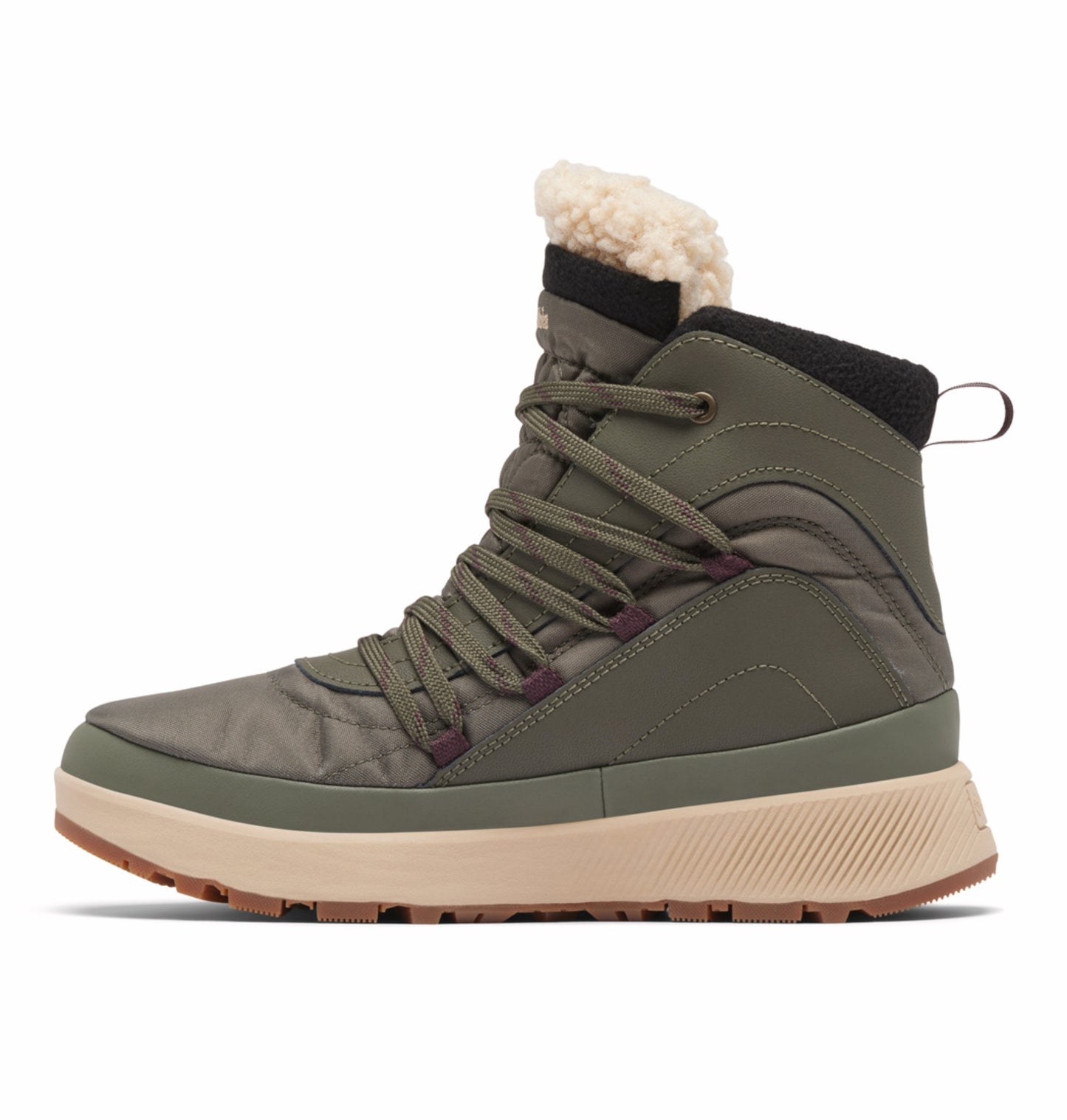 Columbia Women Green Omni-Heat Reflective Red Hills Mid Shoes