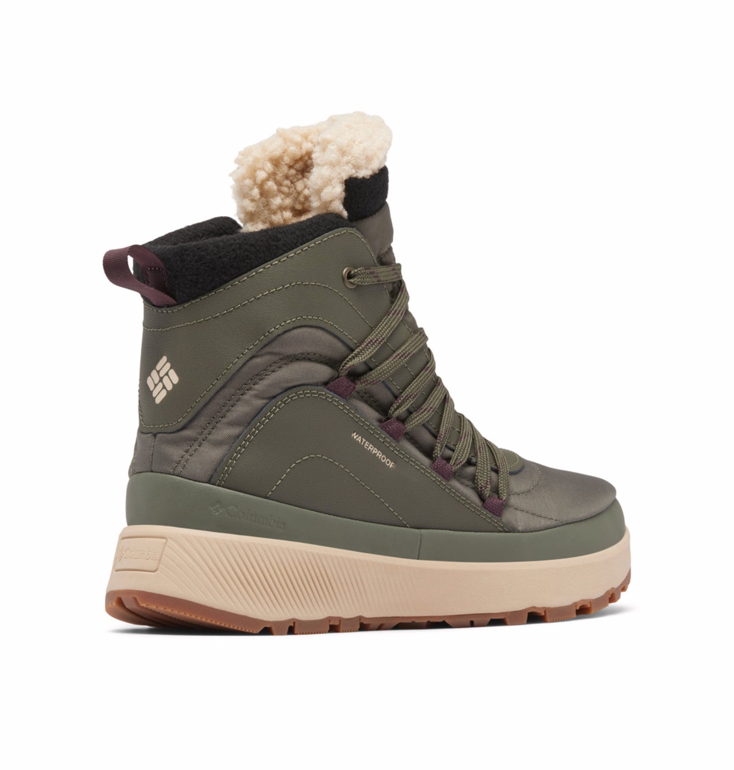Columbia Women Green Omni-Heat Reflective Red Hills Mid Shoes
