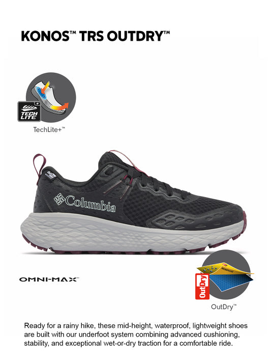 Columbia Women Black OutDry Konos TRS Low Shoes (Fully Waterproof)