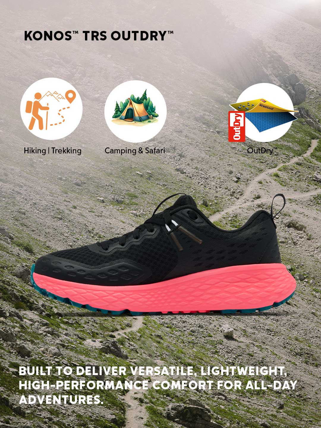 Columbia Women Black OutDry Konos TRS Hiking & Trekking Shoes (Fully Waterproof)