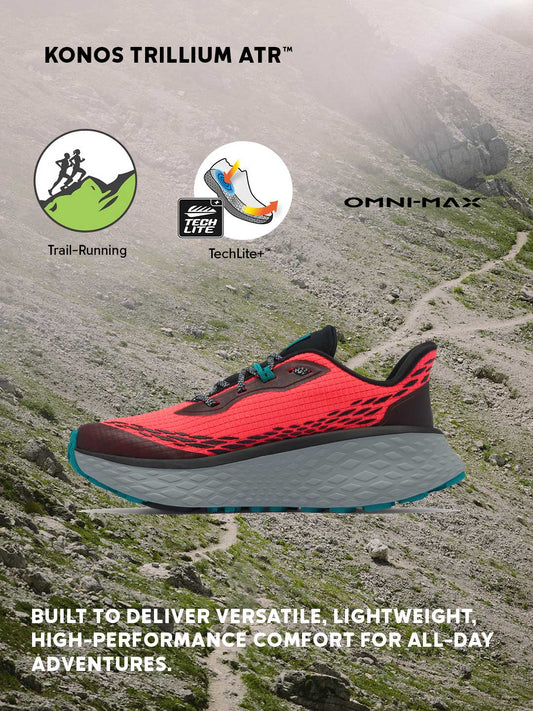Columbia Women Red Omni-Max Konos Trillium ATR Trail Running Shoes