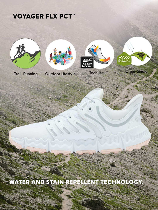 Columbia Women White Omni-Shield Voyager FLX PCT Trail Running Shoes