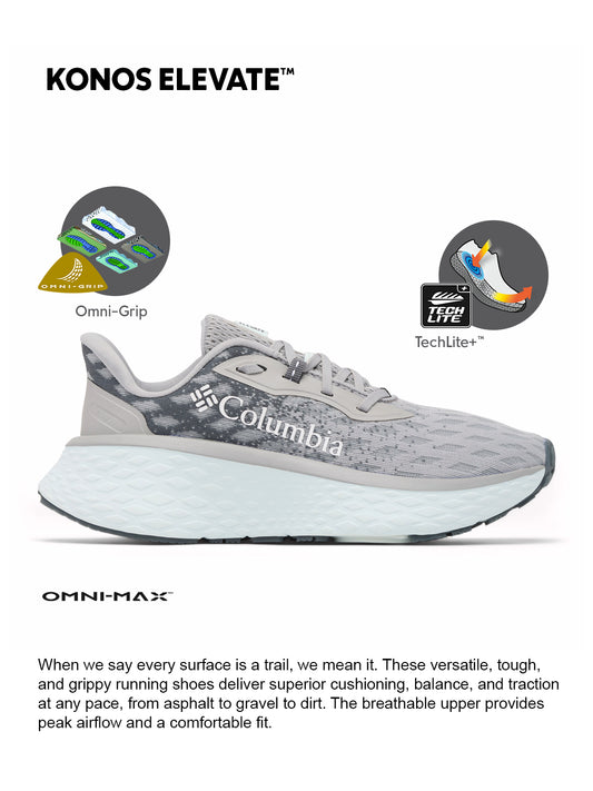 Columbia Women Grey OmniGrip Konos Elevate Trail Running Shoes
