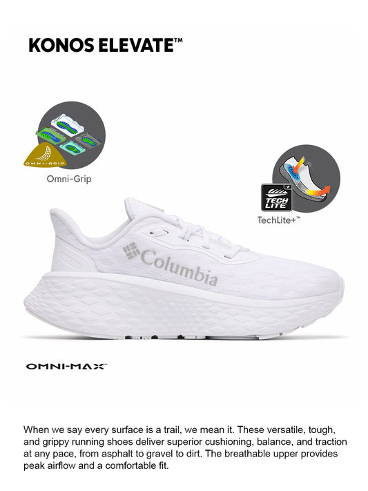 Columbia Women White OmniGrip Konos Elevate Trail Running Shoes