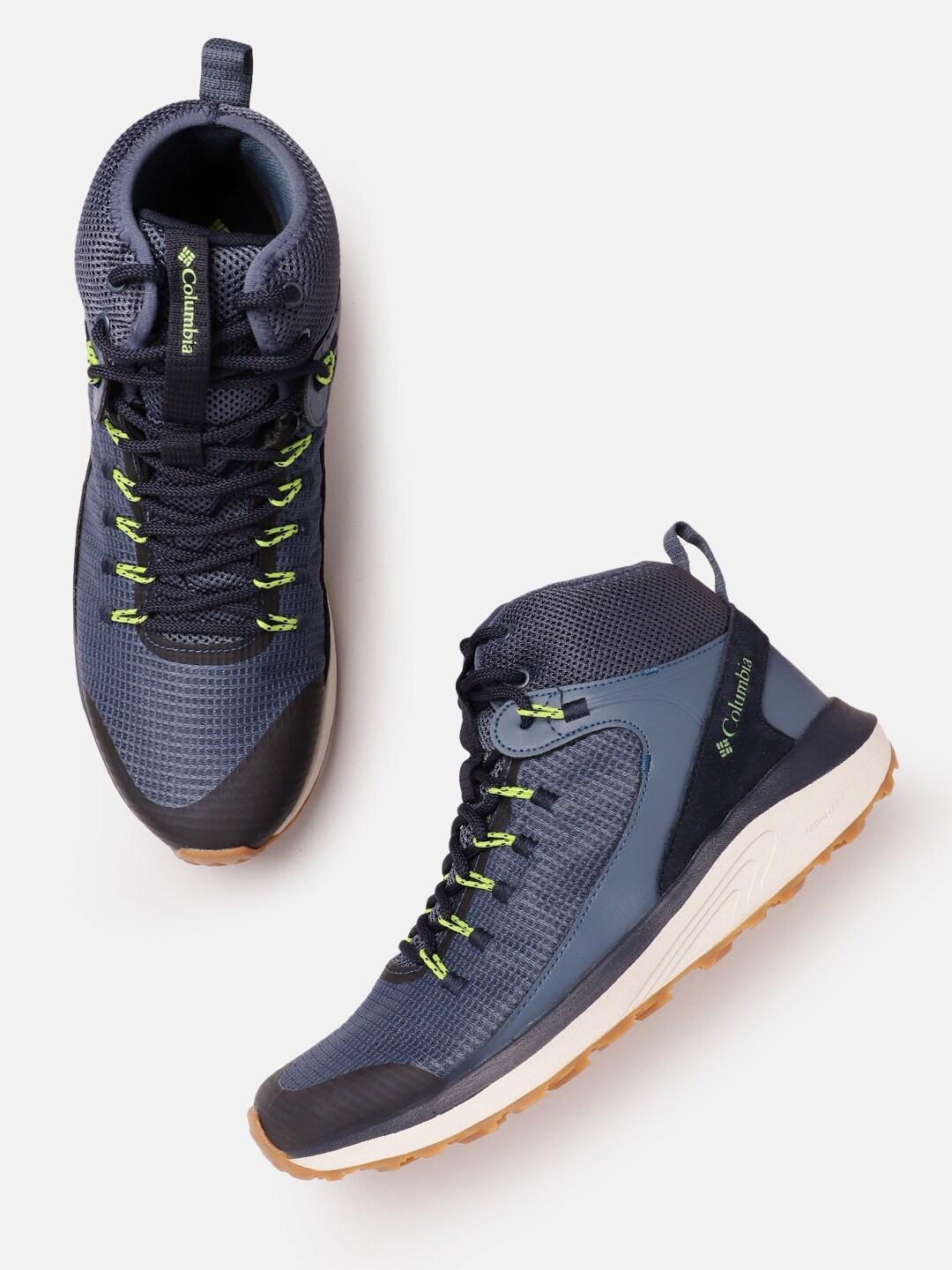 Columbia Men Blue TRAILSTORM MID Water Resistant Shoes