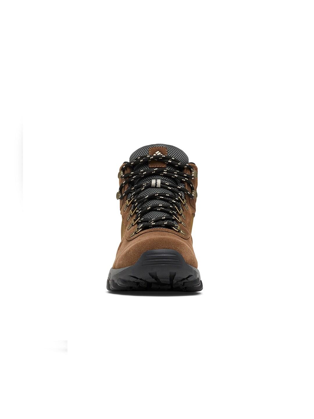 A Men Wearing Columbia Men Brown NEWTON RIDGE PLUS II SUEDE WP