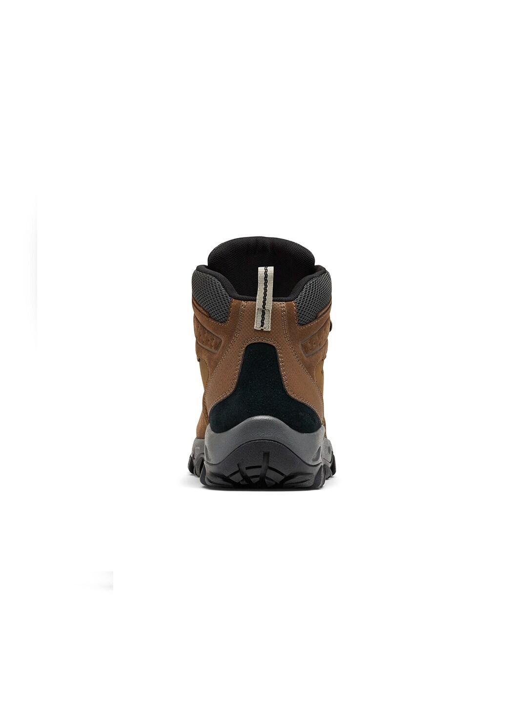 A Men Wearing Columbia Men Brown NEWTON RIDGE PLUS II SUEDE WP