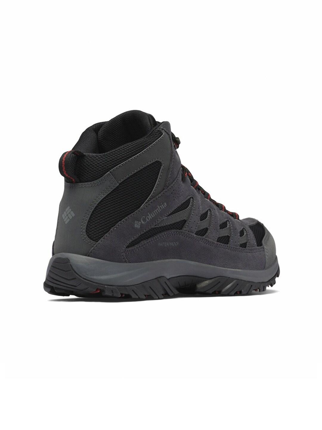 メル76731 Columbia Men Black Omni-Tech Crestwood Mid Shoes (Waterproof