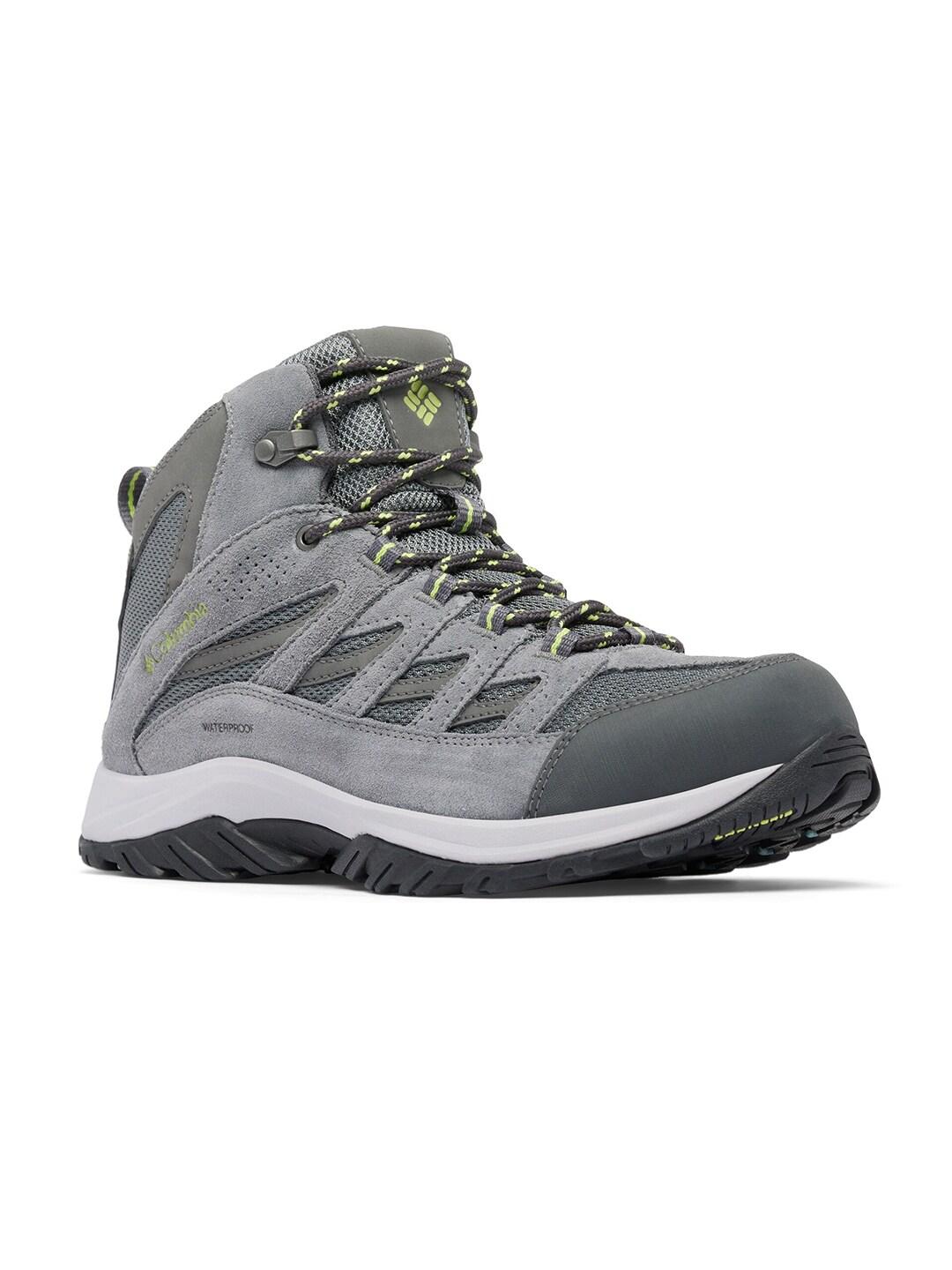 A Men Wearing Columbia Men Grey CRESTWOOD MID WATERPROOF