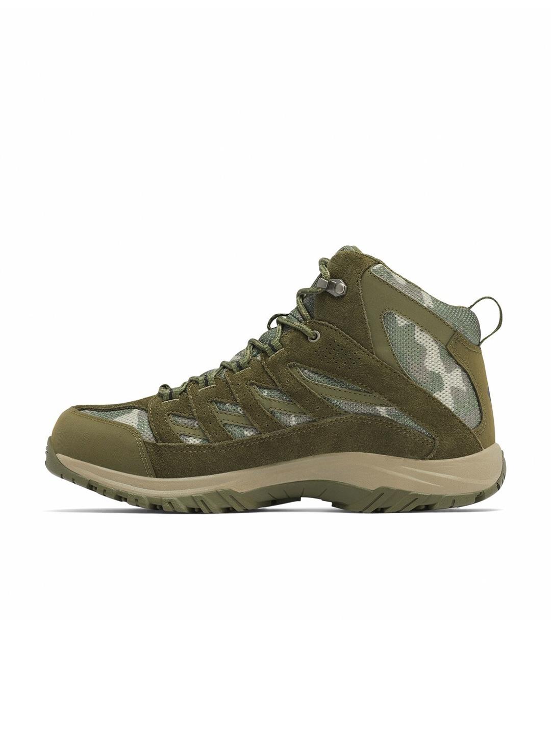 Columbia Men Green Crestwood Mid Water Resistant Shoes