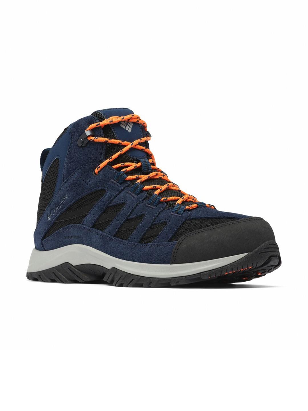 Columbia Men Blue Crestwood Mid Water Resistant Shoes