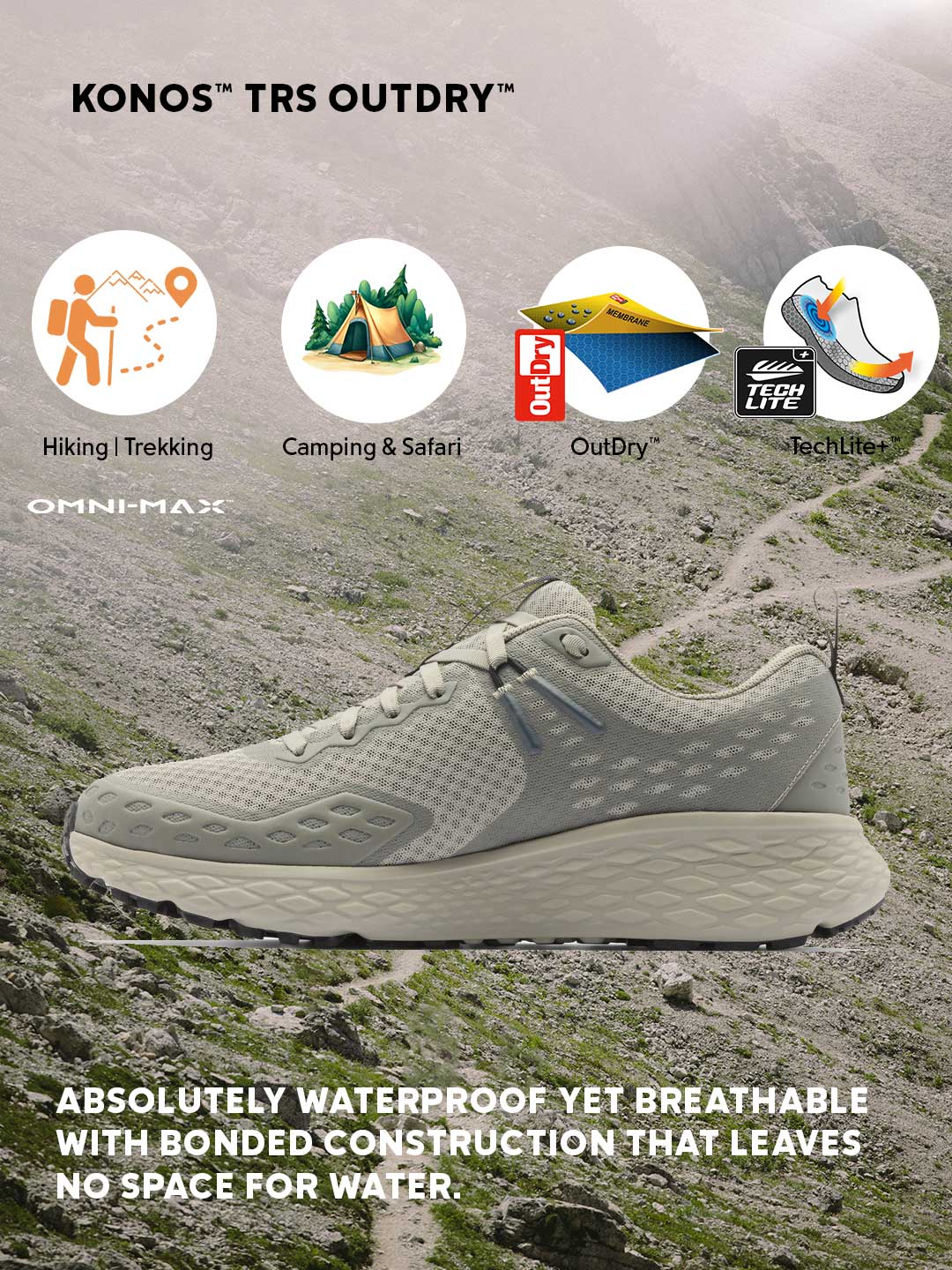 Columbia Men Green OutDry Konos TRS Hiking & Trekking Shoes (Fully Waterproof)