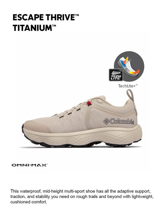 Columbia Men Grey Omni-Max Escape Thrive Titanium Low Shoes