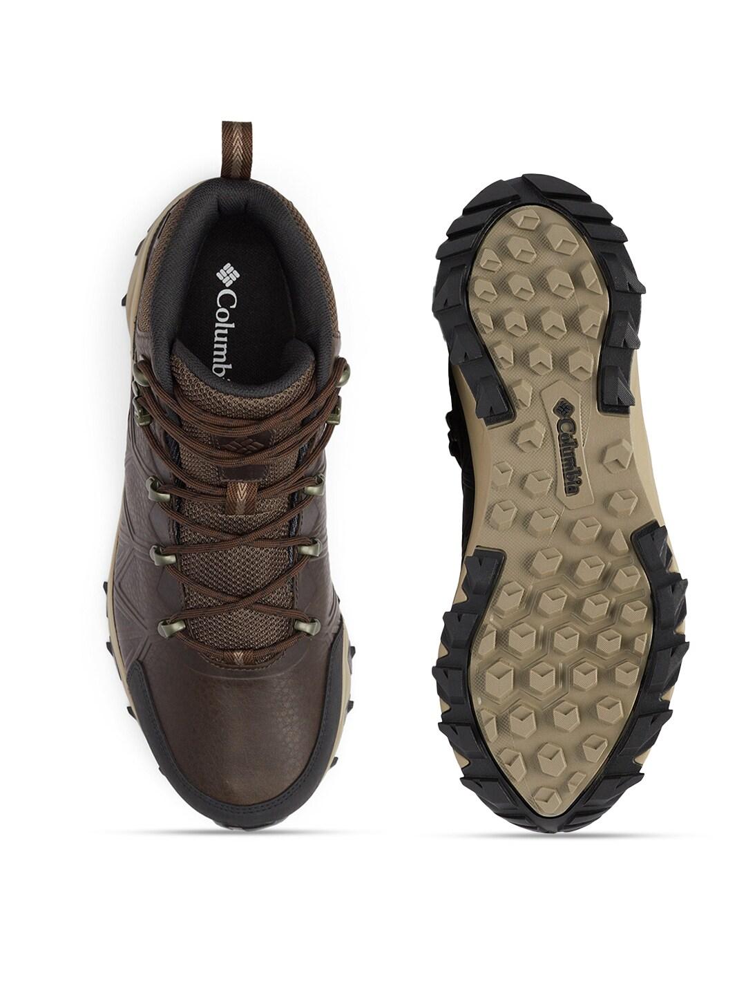 Columbia Men Brown PEAKFREAK II MID OUTDRY LEATHER