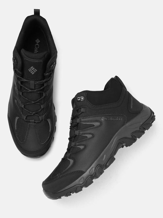 Columbia Men Black BUXTON PEAK MID II Water Resistant Shoes